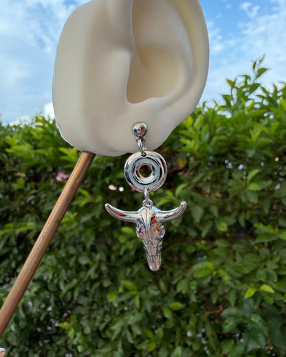 Arete Toro Plateado