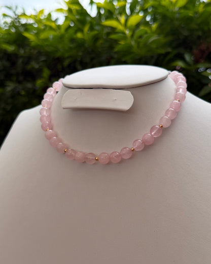 Collar Cuarzo Rosa