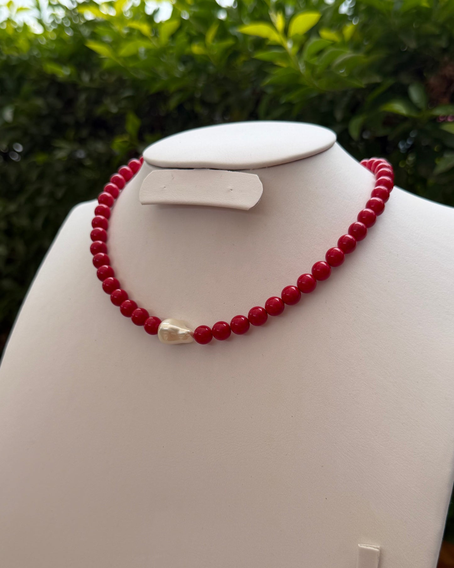 Collar Rojo Perla