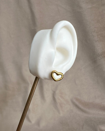 Arete Corazón Blanco