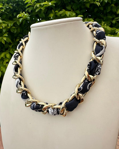 Collar Tela Azul Marino