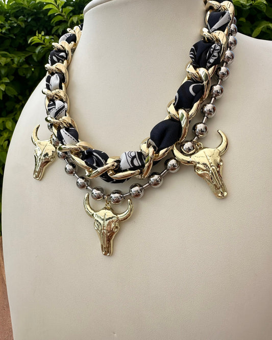 Collar Vaquero Dorado/Plateado