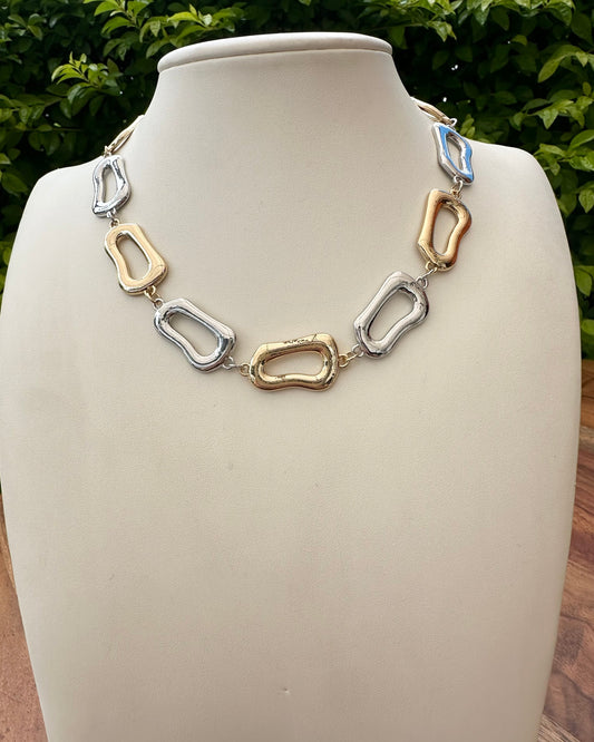 Collar Bicolor Rectangulo