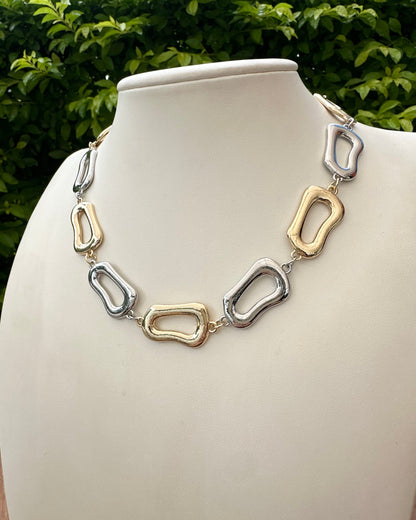 Collar Bicolor Rectangulo