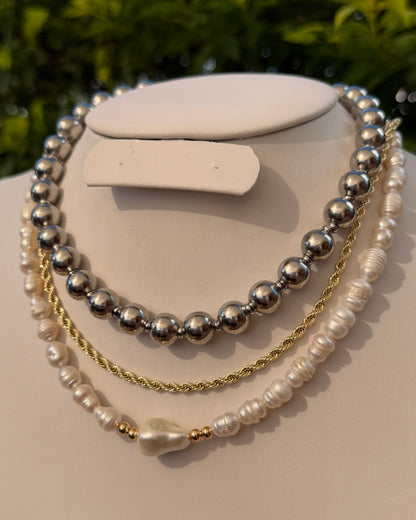 Collar Balín Grande Plata
