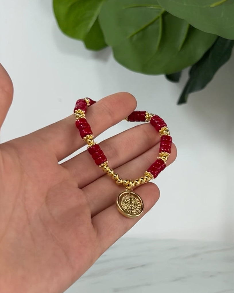 Pulsera San Benito Roja