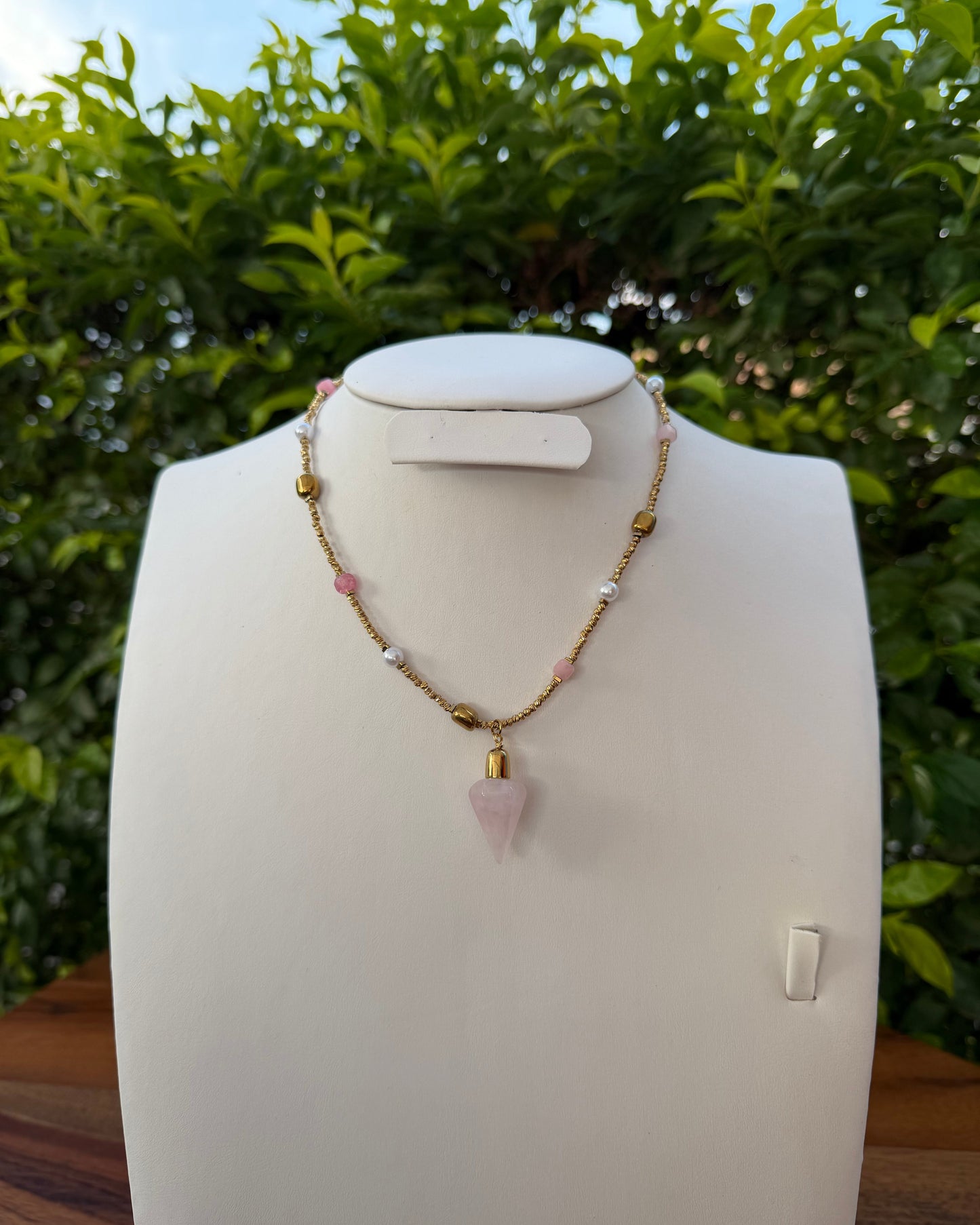 Collar Cuarzo Rosa