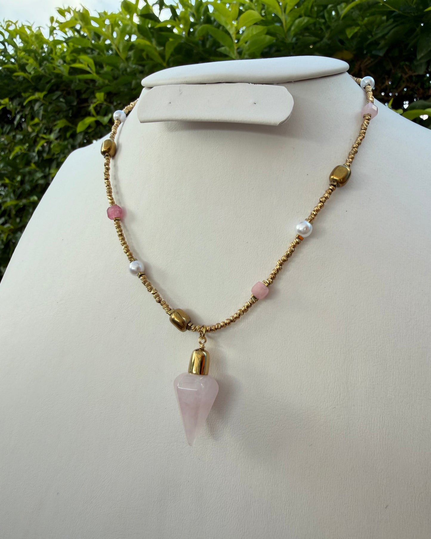 Collar Cuarzo Rosa