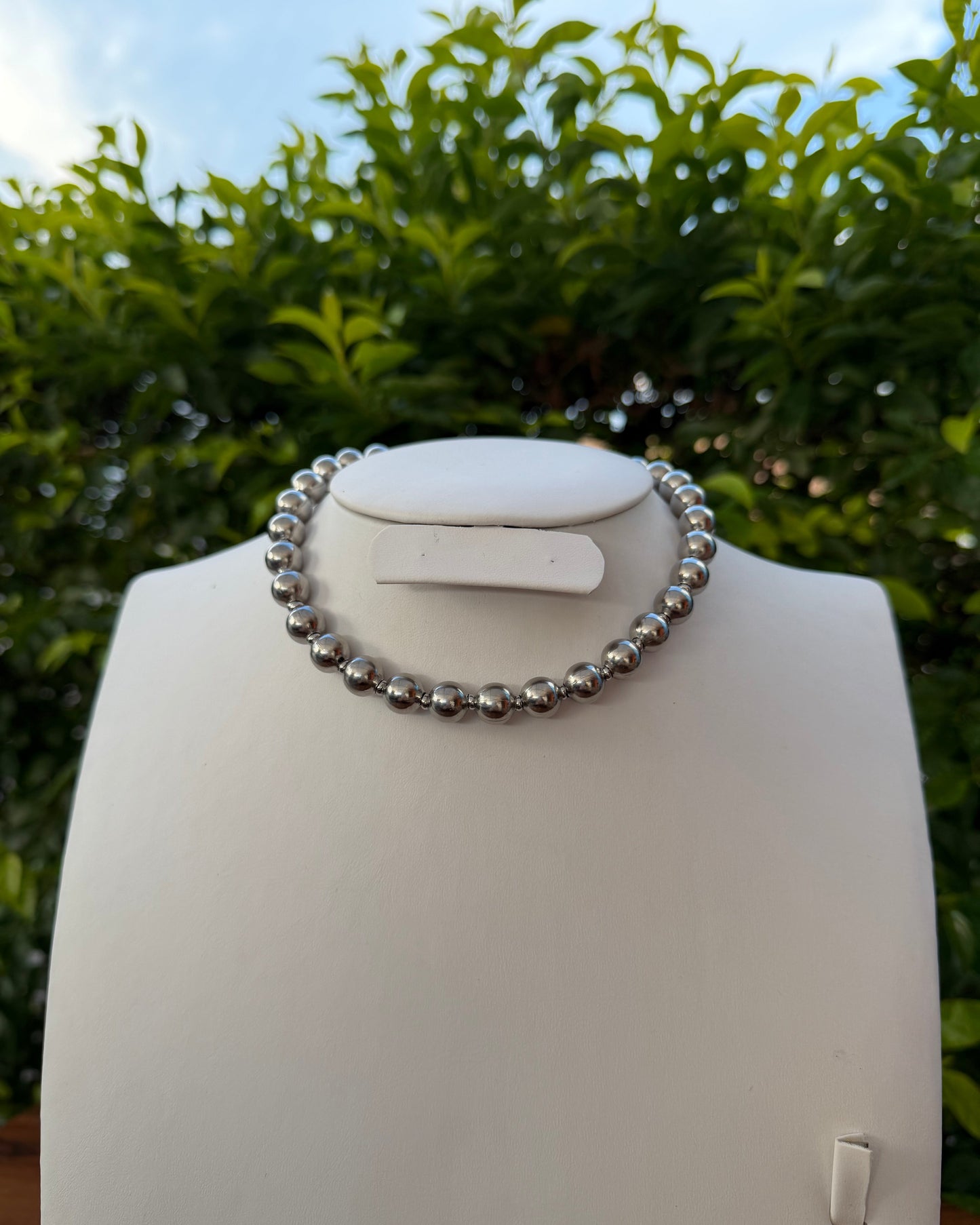 Collar Balín Grande Plata