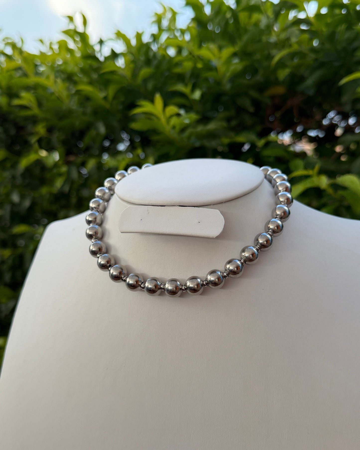 Collar Balín Grande Plata