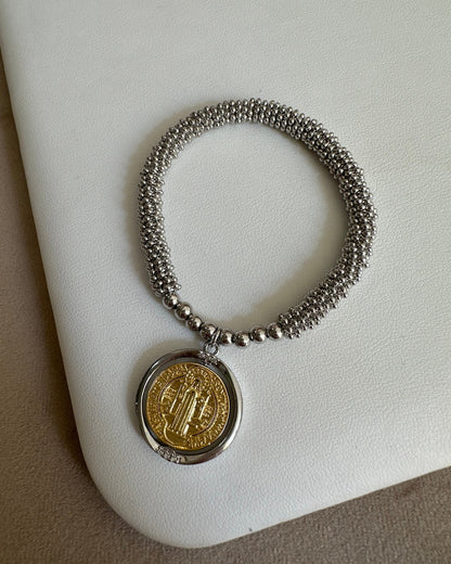 Pulsera San Benito Medalla