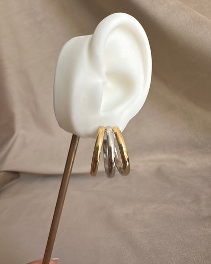 Arracada Triple Maxi Bicolor