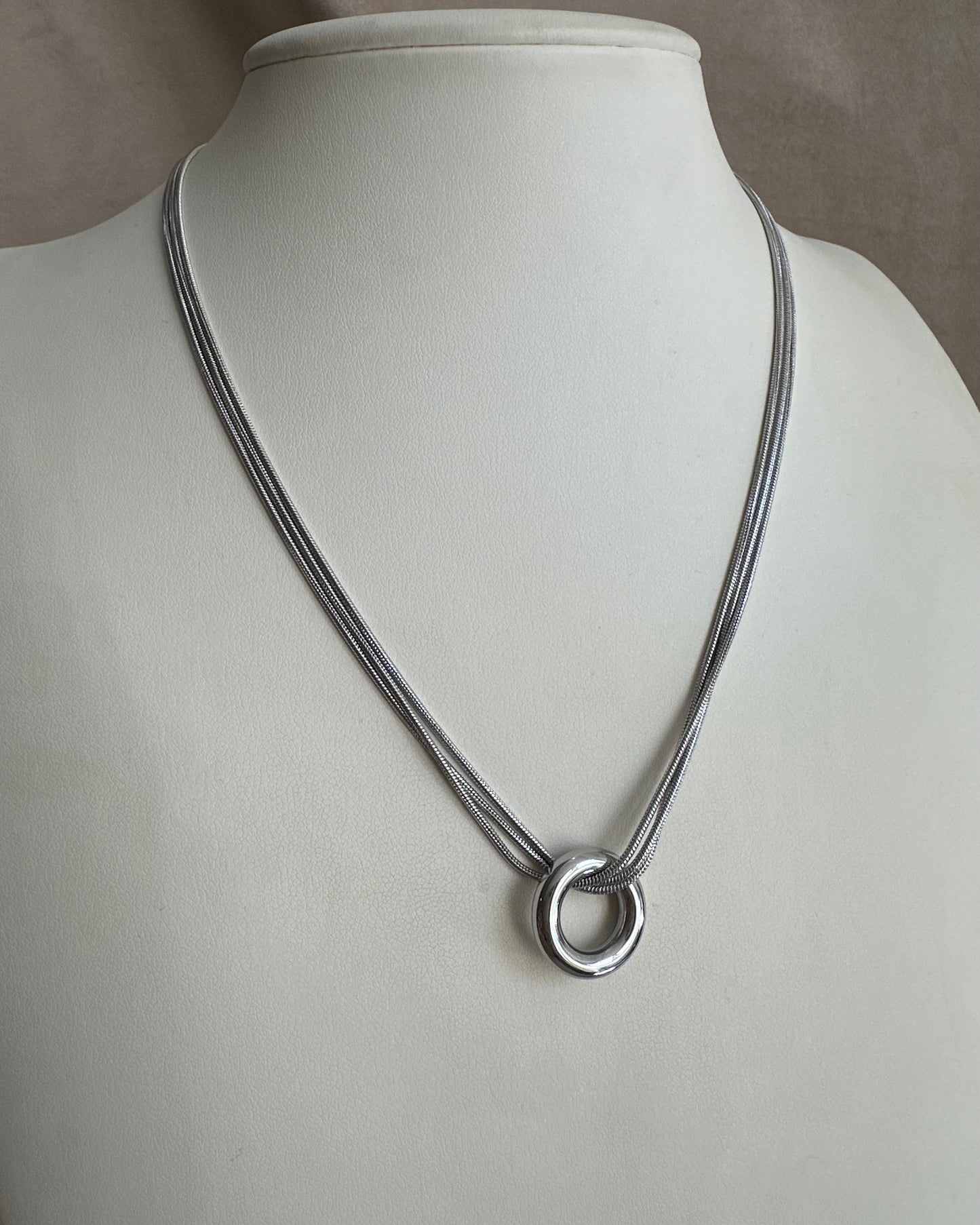 Collar Plata Círculo