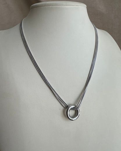 Collar Plata Círculo