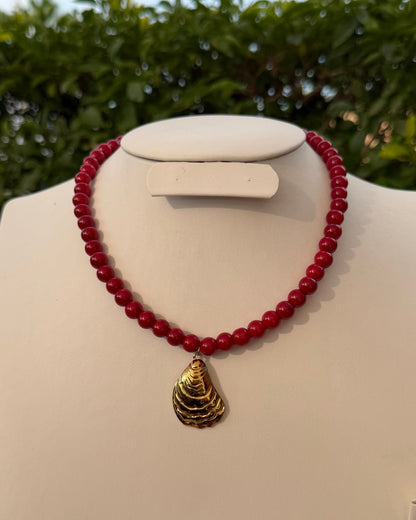 Collar Rojo Concha