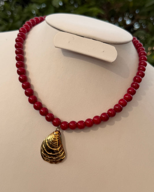 Collar Rojo Concha