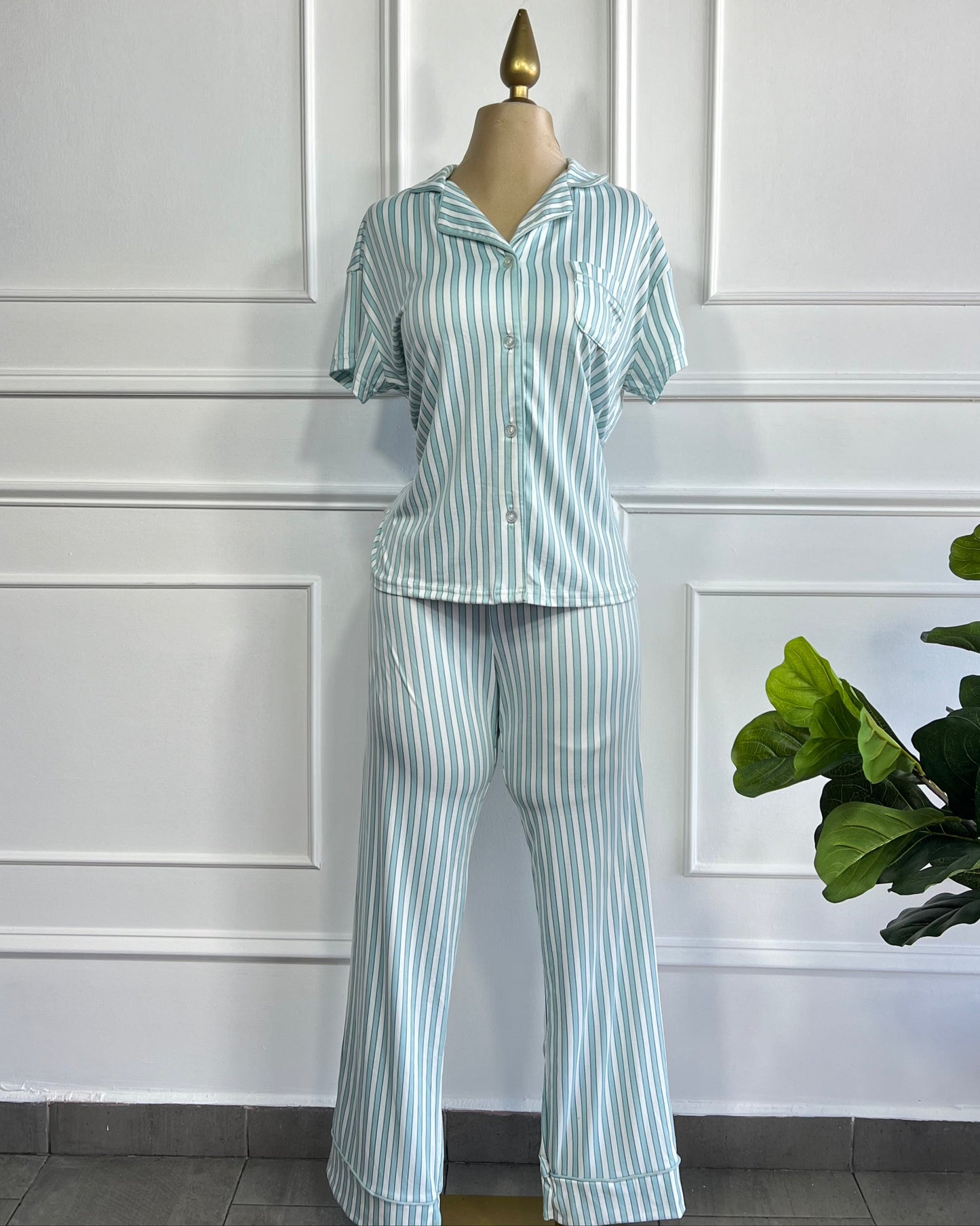 Pijama Líneas Azul