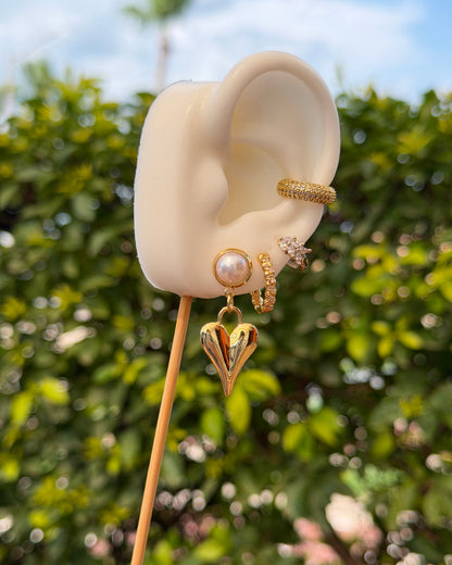 Arete Corazón Perla