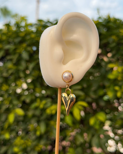 Arete Corazón Perla