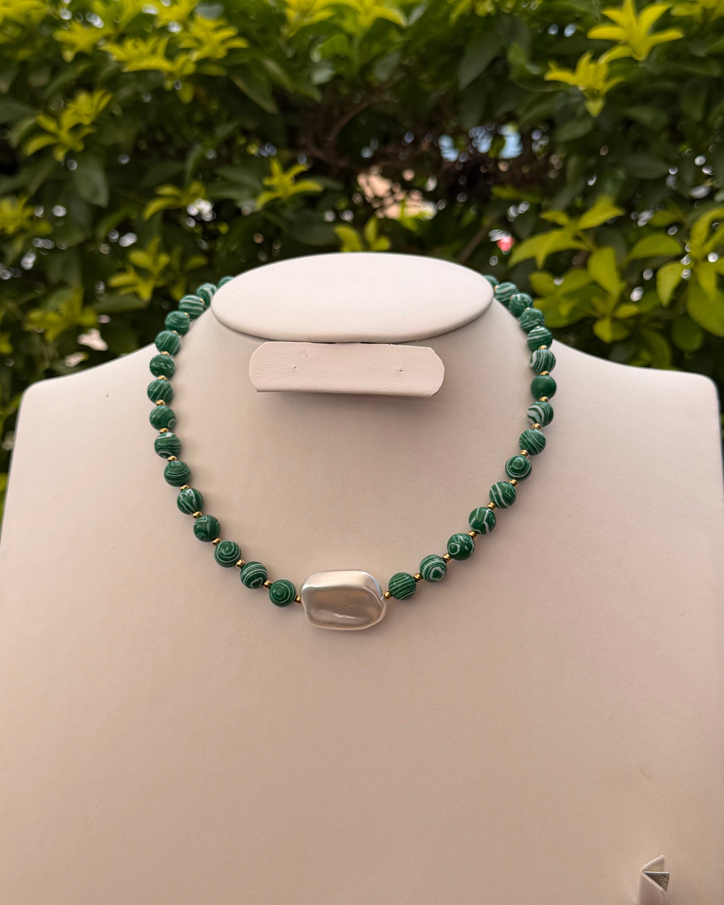 Collar Verde Perla