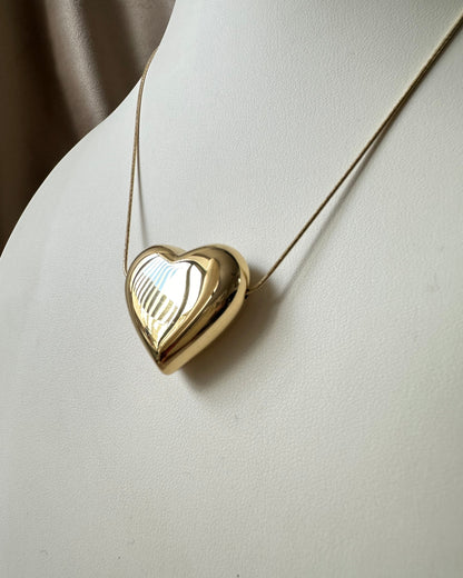 Collar Corazón Inflado Grande