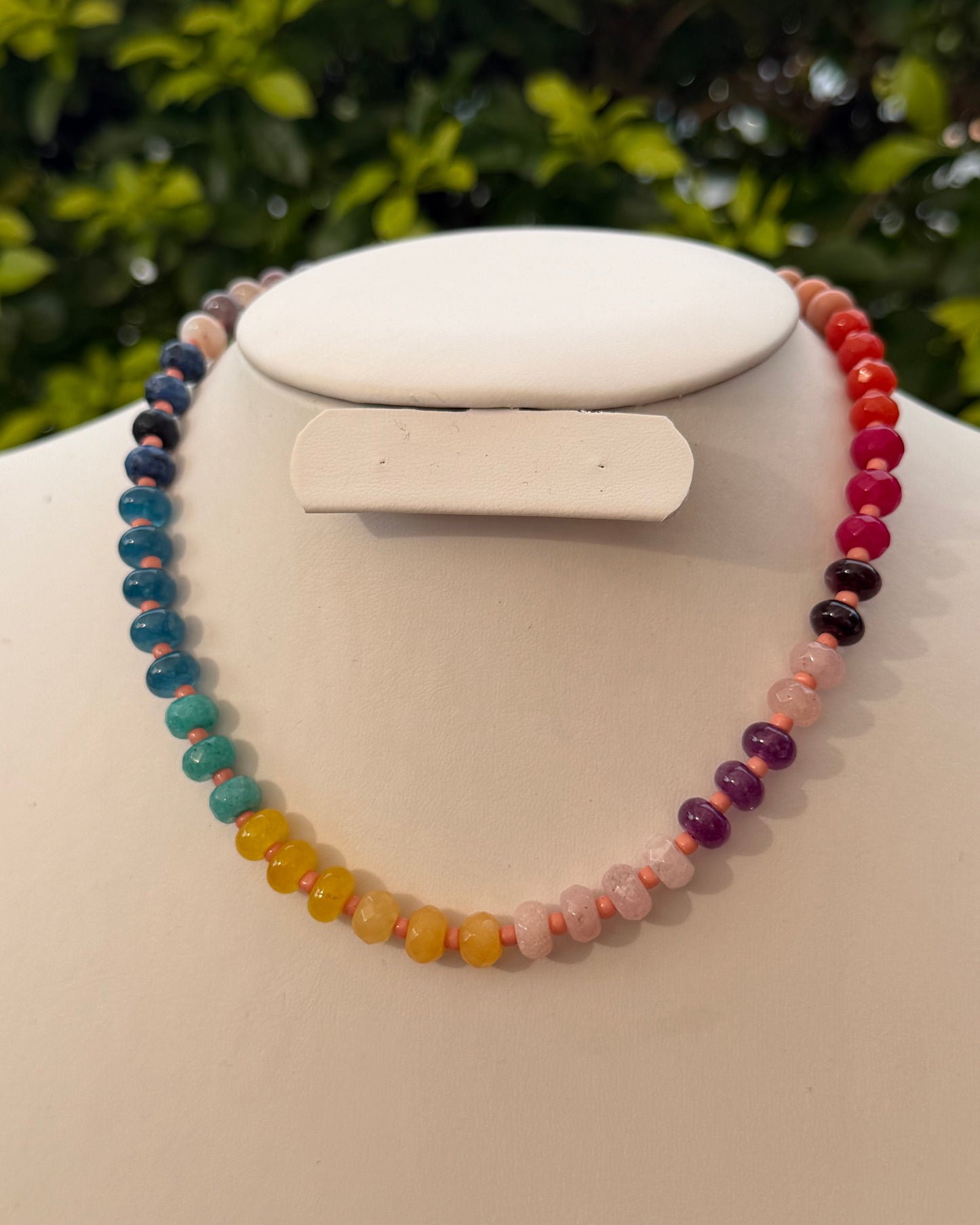 Collar Piedras Multi-Amarillo
