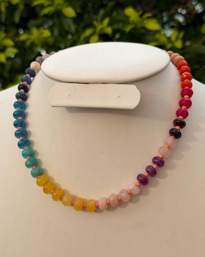 Collar Piedras Multi-Amarillo