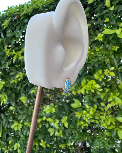 Arracada Chunky Azul