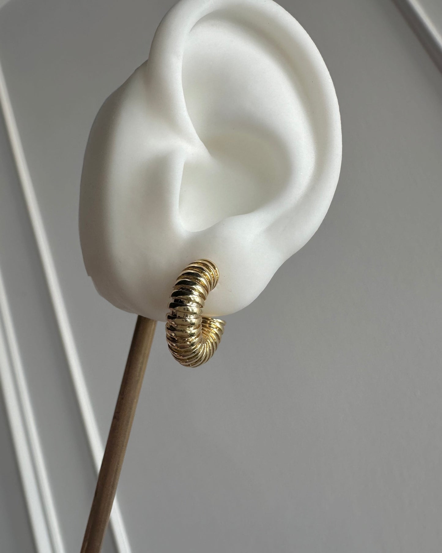 Arracada Chunky Lineas Jk Mini