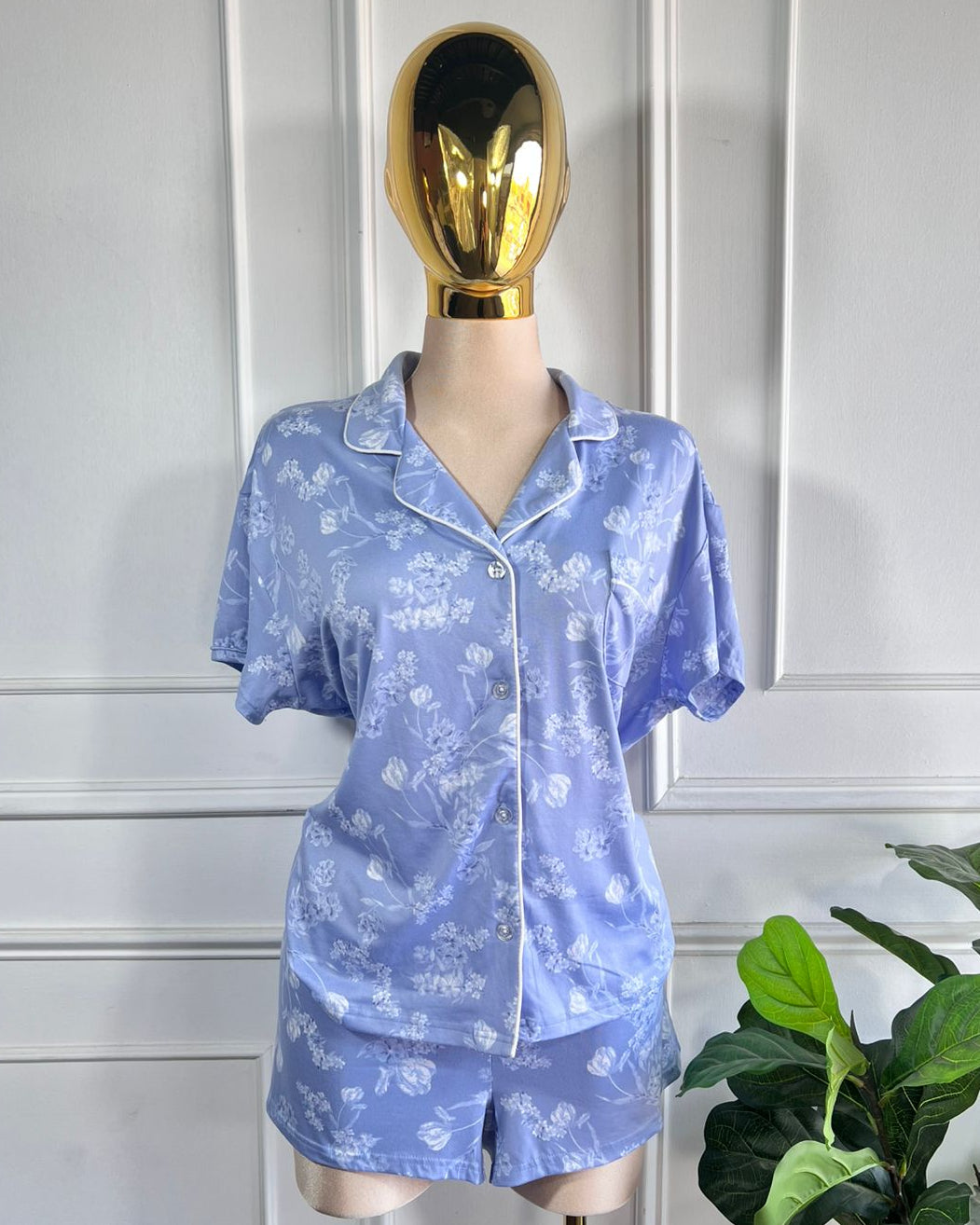 Pijama Azul Flores