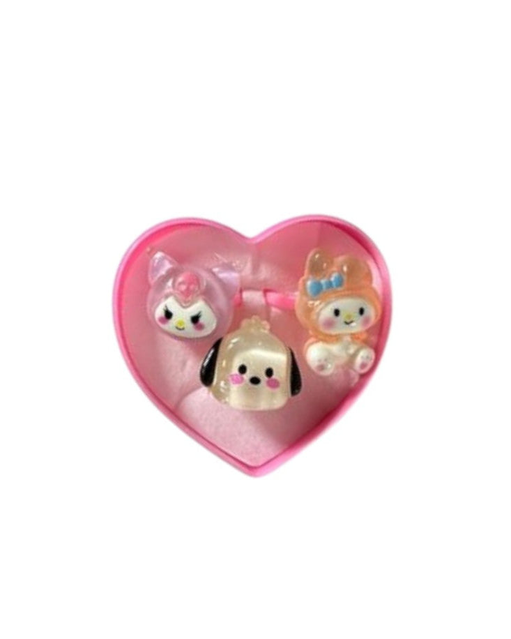Caja Corazón Anillos Sanrio