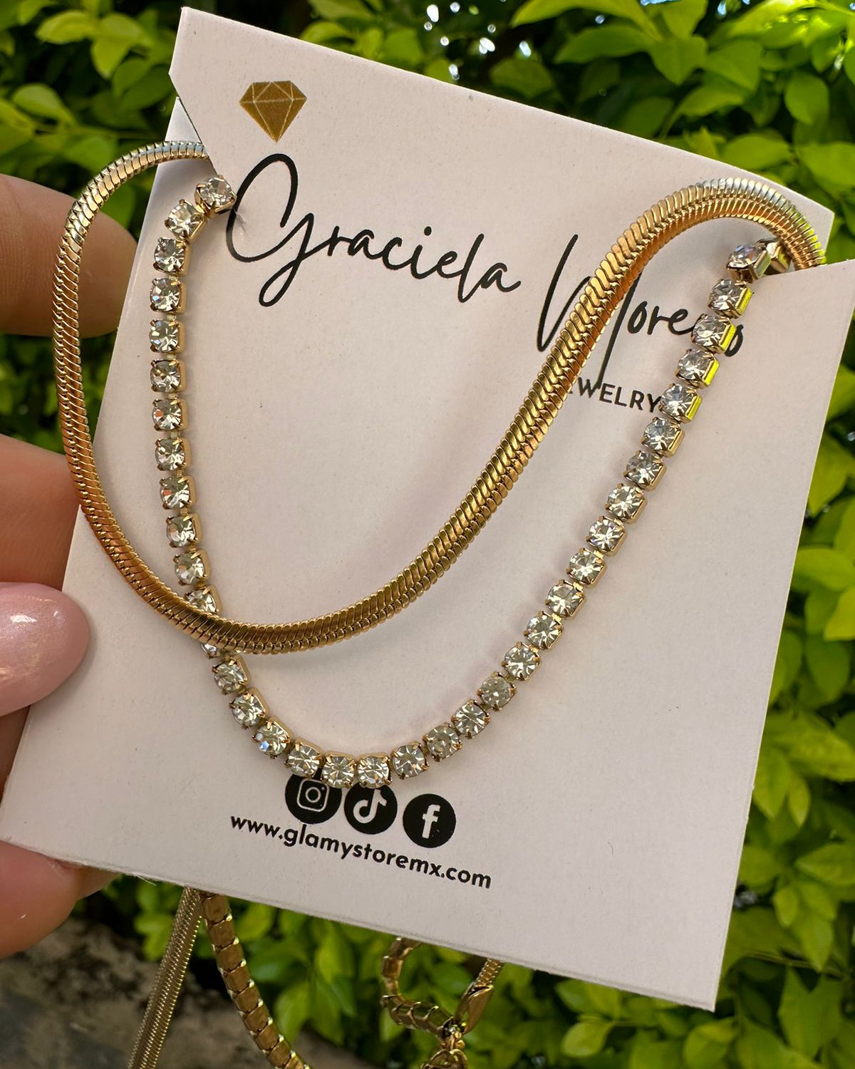 Collar Doble Brillo